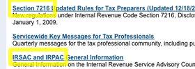 IRS Abbreviations