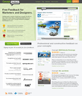 Concept Feedback - Free web design review for marketers, designers and developers