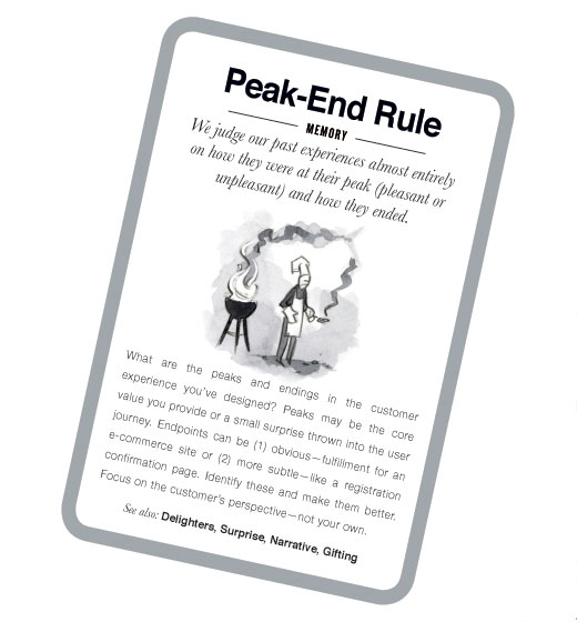 Mental notes: Peak-end rule