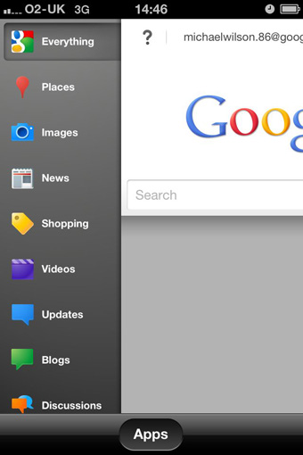 Google iOS hidden filters