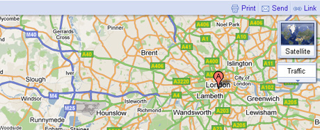 Google maps default view