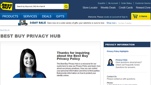The Best Buy Privacy Hub