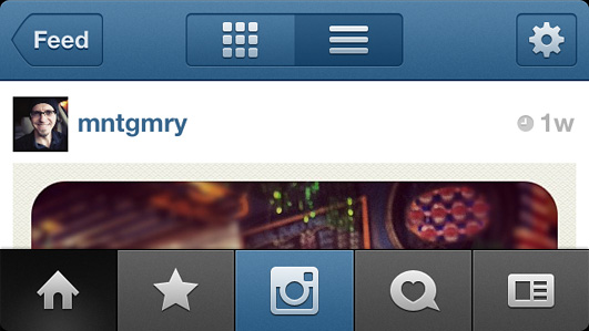 Screenshot of Instagram's iPhone app