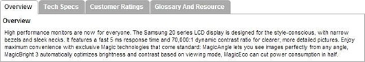 A screenshot of a basic product description on Dell.com