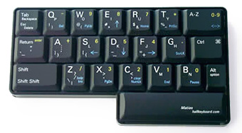 The half-QWERTY keyboard from Matias