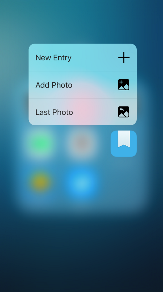 From the home screen, the user can take actions normally only allowed within an app.