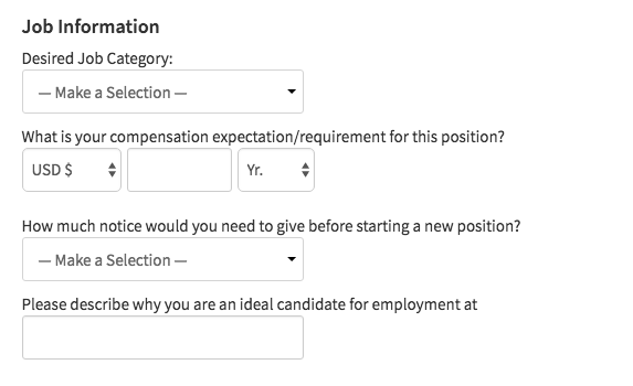 categories-on-a-job-application-webpage