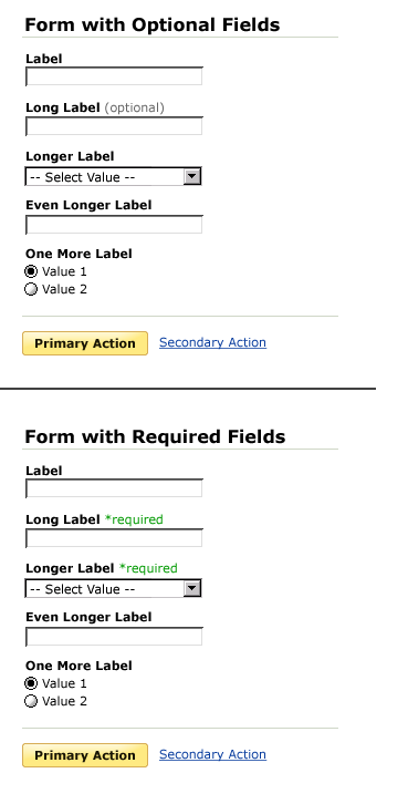 form optional required example
