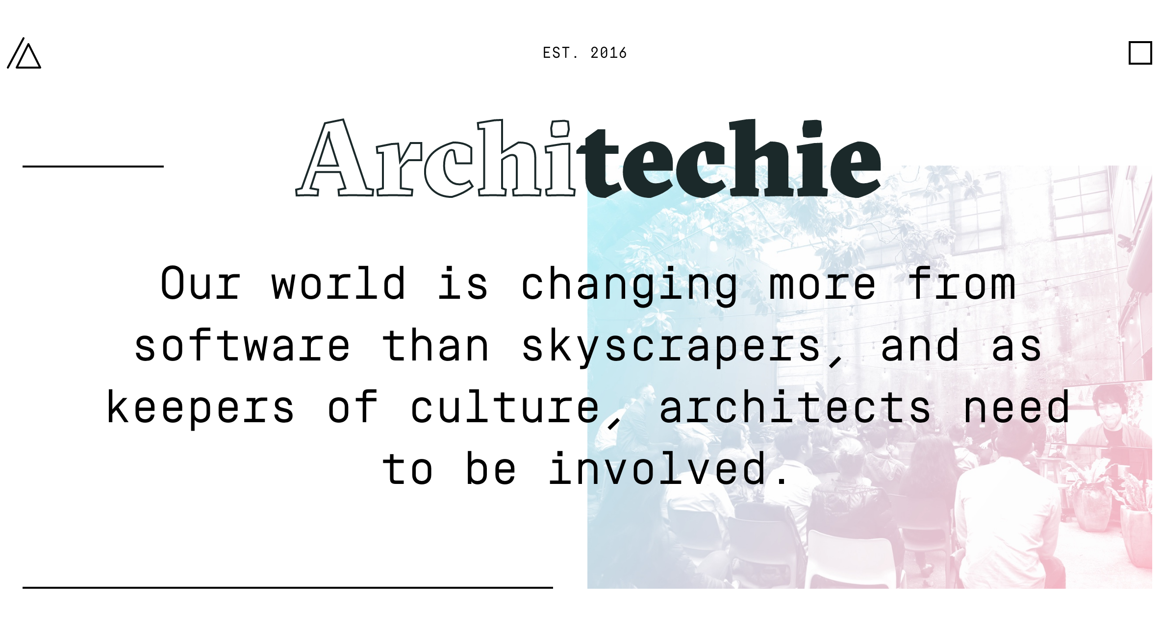 Screenshot of Architechie homepage
