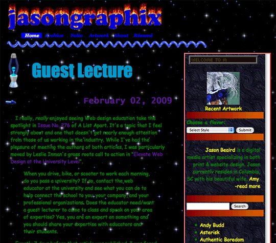 Screenshot of brutalism website design