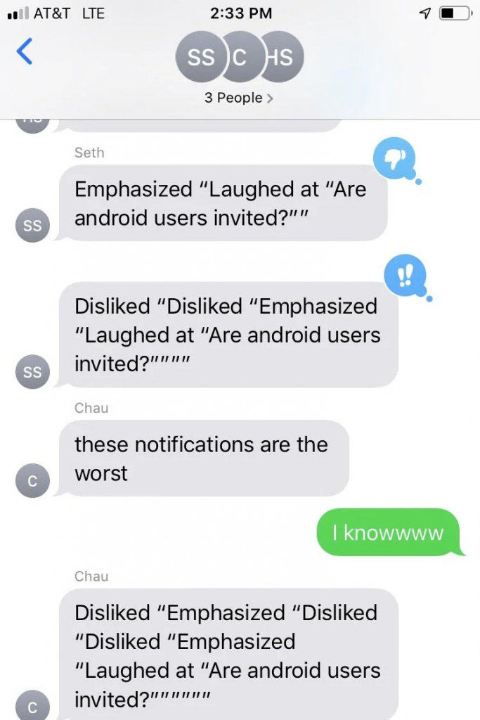 Apple messages screenshot